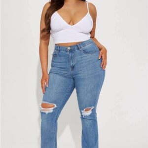Fashion Nova Light Blue Boot Cut Jeans